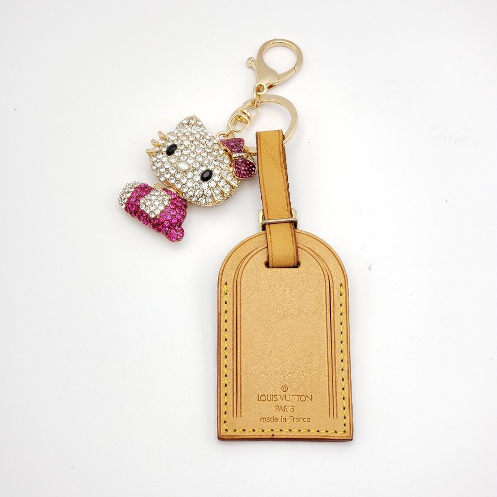 Authentic Louis Vuitton Luggage Nametag with Unbranded Keycharm